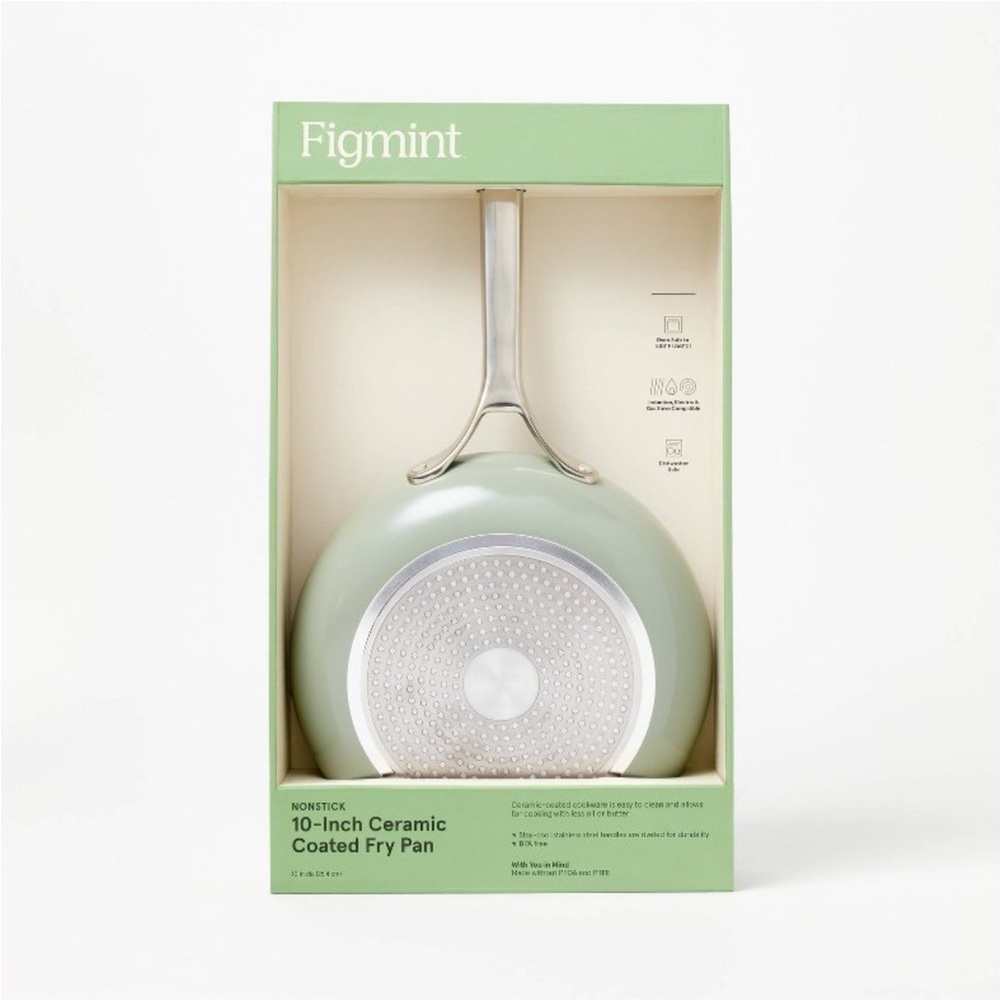10-Inch Nonstick Ceramic-Coated Aluminum Frypan Sage green NWT
